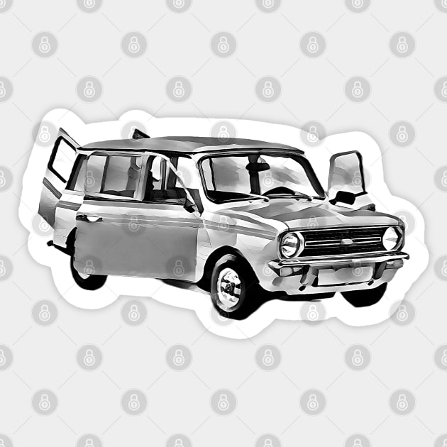 Classic MINI Cooper Clubman Version 2 Sticker by CarTeeExclusives